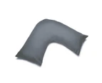 Belledorm Easycare Percale V-Shaped Orthopaedic Pillowcase (Grey) - BM314