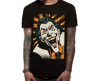 Dc Comics Unisex Adults The Joker Face Design T-Shirt (Black) - CI373