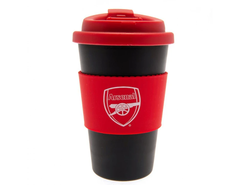 Arsenal Fc Silicone Grip Travel Mug (Black/Red) - TA4378