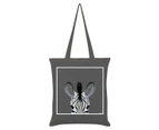 Inquisitive Creatures Zebra Tote Bag (Grey) - GR1490