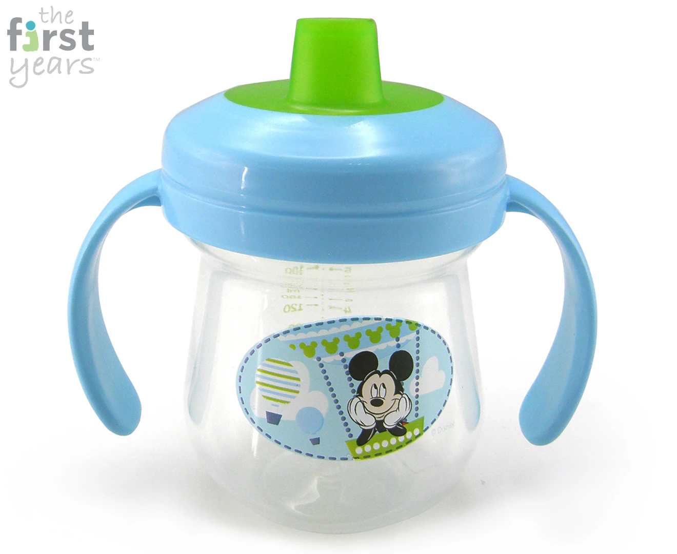 The First Years Soft Spout Trainer Drinking Sippy Cup Baby/Toddler 9m+ Mickey BL