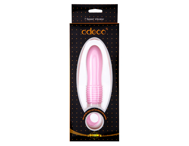 Odeco Aidin Ribbed Vibrator - Pink/White