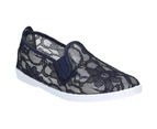 Flossy Womens Bimba Lace Detail Slip On Casual Shoes - Navy