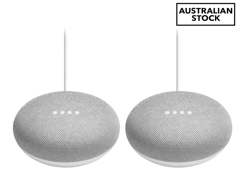 Google Home Mini Smart Speaker Twin Pack - Chalk | M.catch.com.au