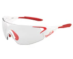 Bollé 5th Element Pro Cycling Sunglasses - Matte White/Red/Clear Grey