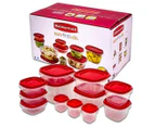 Rubbermaid 24-Piece Easy Find Lids Storage Set - Clear/Red