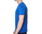 Nike Men's Swoosh Bumper Sticker Tee / T-Shirt / Tshirt - Blue