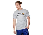 Nike Men's Swoosh Bumper Sticker Tee / T-Shirt / Tshirt - Grey