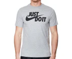Nike Men's Just Do It Swoosh Tee - Grey