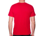 Nike Men's Swoosh Bumper Sticker Tee / T-Shirt / Tshirt - Red