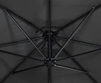 Milano 2.2m Square Outdoor Umbrella - Charcoal