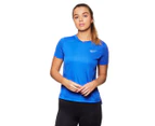 Nike Women's Miler Running Tee / T-Shirt / Tshirt - Blue