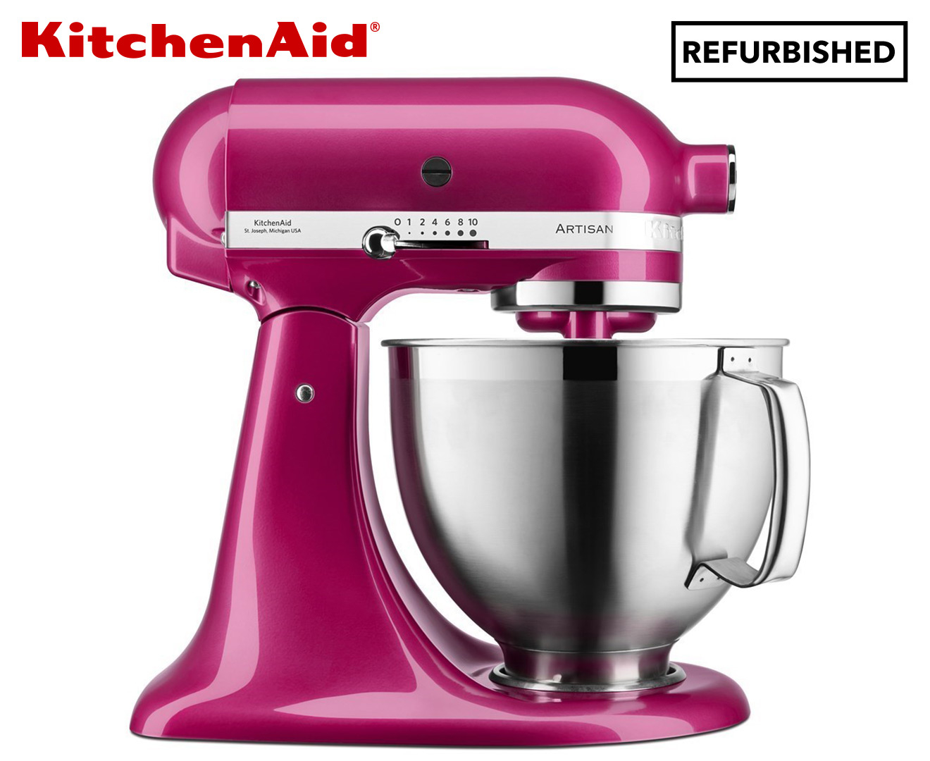 KitchenAid KSM177 Artisan Stand Mixer REFURB - Raspberry Ice | Catch.co.nz