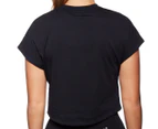 Nike Women's NSW Swoosh Short-Sleeve Crop Tee / T-Shirt / Tshirt - Black