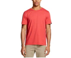 DKNY Red Mens Size Medium M Crewneck Space-Dye Stretch Tee T-Shirt