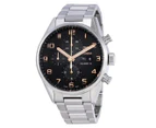 Tag Heuer Men's 41mm Carrera Heritage Automatic Chronograph Stainless Steel Watch - Black
