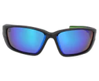 Euro Optics Stella Wraparound Polarised Sunglasses - Black/Green/Blue