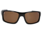 Euro Optics Midnight Wraparound Polarised Sunglasses - Black/Brown