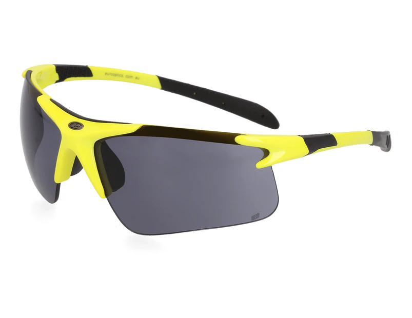 Euro Optics Planet Sports Racing Sunglasses - Yellow/Black/Smoke