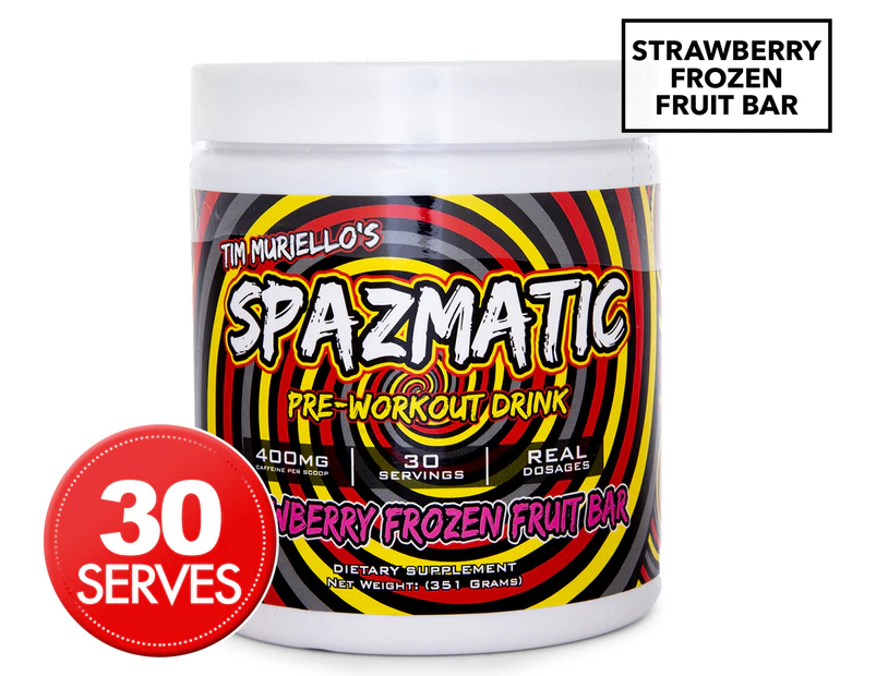 Tim Muriello's Spazmatic Pre-Workout Drink Strawberry Frozen Fruit Bar 351g