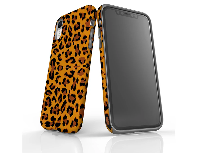 For iPhone XR Case, Armour Tough Shockproof Light Slim Phone Cover, Leopard