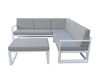 Leila Outdoor Aluminium Modular Lounge Setting - Outdoor Aluminium Lounges
