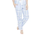 Cyberjammies 4059 Women's Amelia Blue Plaid Pyjama Pant