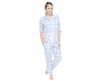 Cyberjammies 4059 Women's Amelia Blue Plaid Pyjama Pant