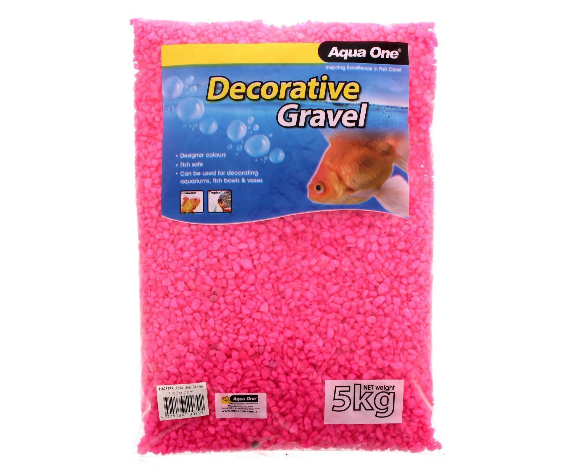 Aqua One Decorative Gravel Pink 7mm 5kg (10284PK)