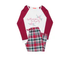 Minijammies 5308 Holly Red Check Cotton Pyjama Set