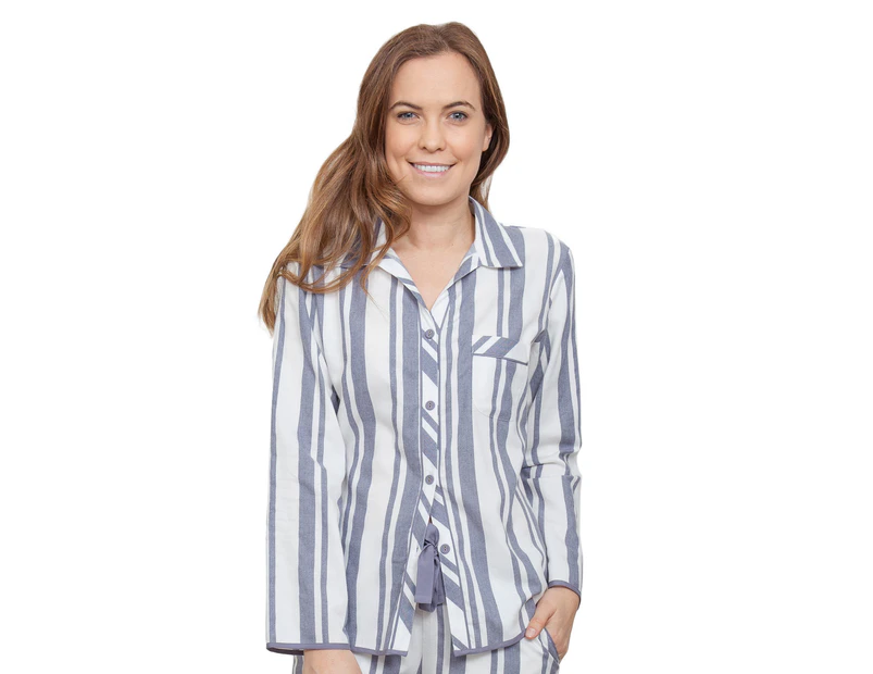 Cyberjammies 3863 Fifi Grey Striped Pyjama Top