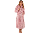 Slenderella HC2347 Luxury Fleece Dressing Gown - Pink