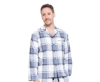 Cyberjammies 6320 Men's Aspen Grey Plaid Pyjama Top