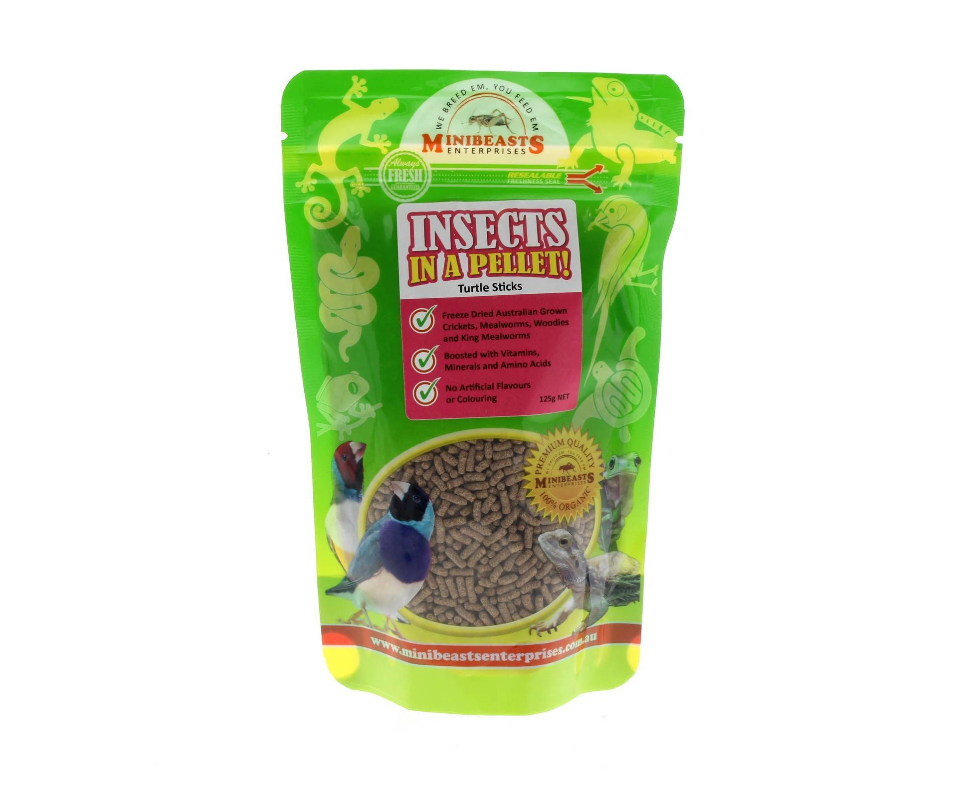 Minibeasts Insects In a Pellet Turtle Sticks 125g