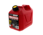 Pro Quip 5L Plastic Fast Pour Fuel Can - Unleaded Petrol Red 957