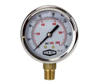 Water and Air Pressure Gauge New 1/4" Brass BSPT Thread 0 - 140psi/1000kpa