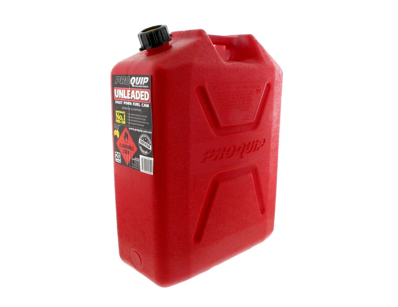 Jerry Can Plastic 20L Red Fuel Can Slip Resistant Australian Standard Heavy Duty
