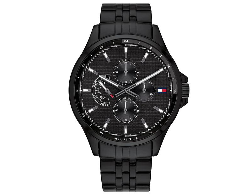 Tommy Hilfiger Men's 46.3mm Shawn Stainless Steel Watch - Black