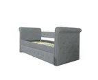 Gaiana 3 Seater Single Sofa Daybed w/ Trundle - Light Grey