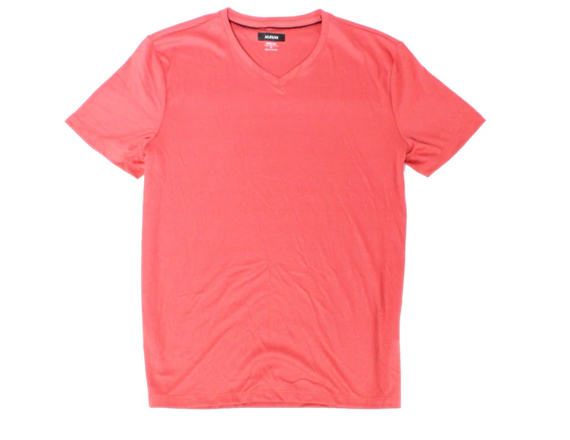 Alfani Red Mens US Size XL Stretch V Neck Short-Sleeve Tee T-Shirt