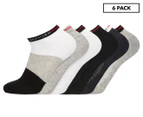 Tommy Hilfiger Women's Colour Block Flag Low-Cut Socks 6-Pack - Multi
