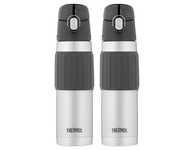2PK Thermos 530ml Vacuum Insulated Stainless Steel Hydration Flask Bottle Silver