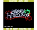 Christmas LED Motif Merry Christmas Sign 100x44cm Indoor Outdoor Display Sign High LED Count