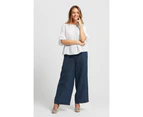 KAJA Clothing JADA Pants -Unlined - Navy Linen Cotton