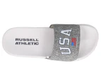 Russell Athletic Women's USA Slides - Grey Marle/White