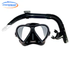 Mirage Adult Stealth Mask & Snorkel Set - Black