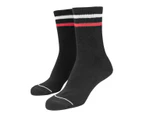 Urban Classics - 3-Tone COLLEGE Tennis Sport socks 2-pack - Black/White/Red