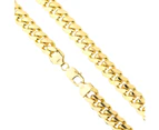 925 Sterling Silver Bling Chain - MIAMI CUBAN 12mm gold - Gold