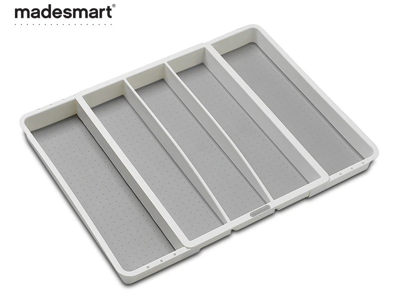 Madesmart Expandable Utensil Tray - White/Grey