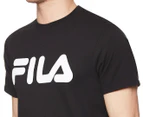 Fila Men's Regular Fit Logo Tee / T-Shirt / Tshirt - Black